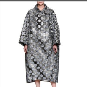 D&G Embroidered Polka Dot Houndstooth Coat